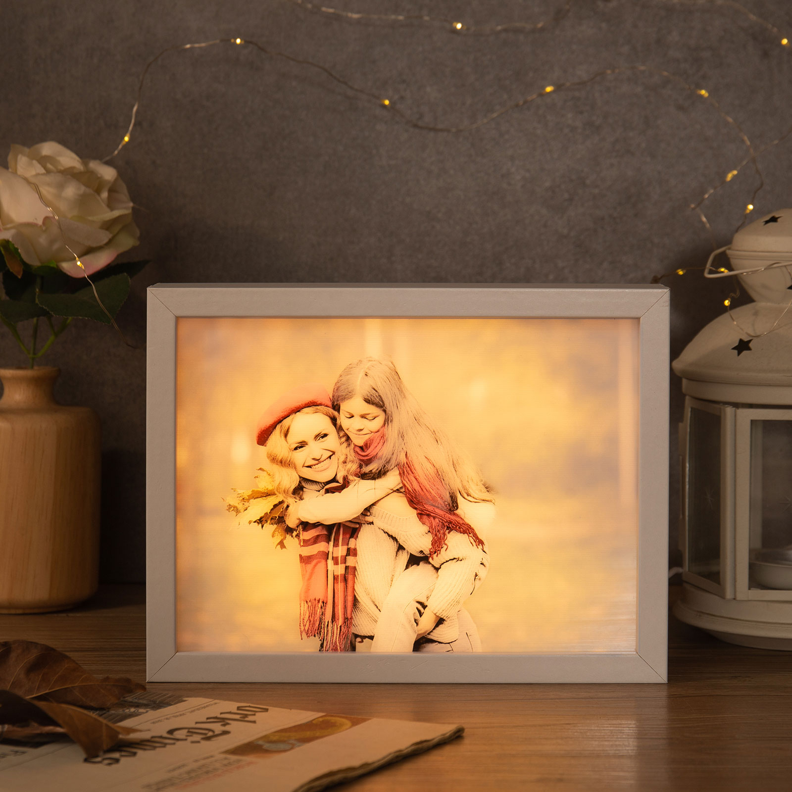 Personalised Photo Frame Night Light Changeable Colour Lamp Home Decor Personalised Gifts for Family Friends-Jessemade AU