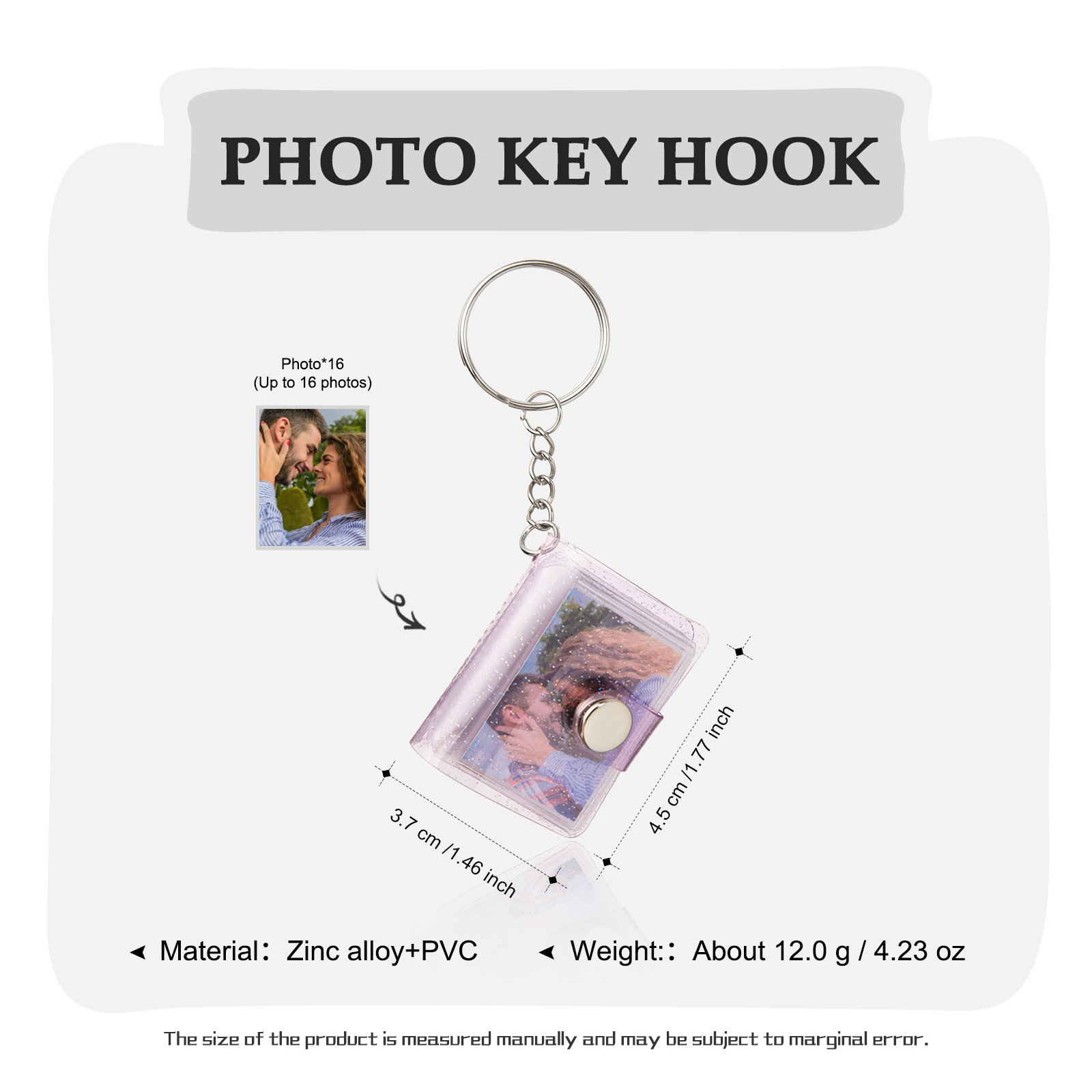 Personalised Mini Photo Album Keychain Custom 16 Photos Keychain Scrapbook  Romantic Gifts-Jessemade AU