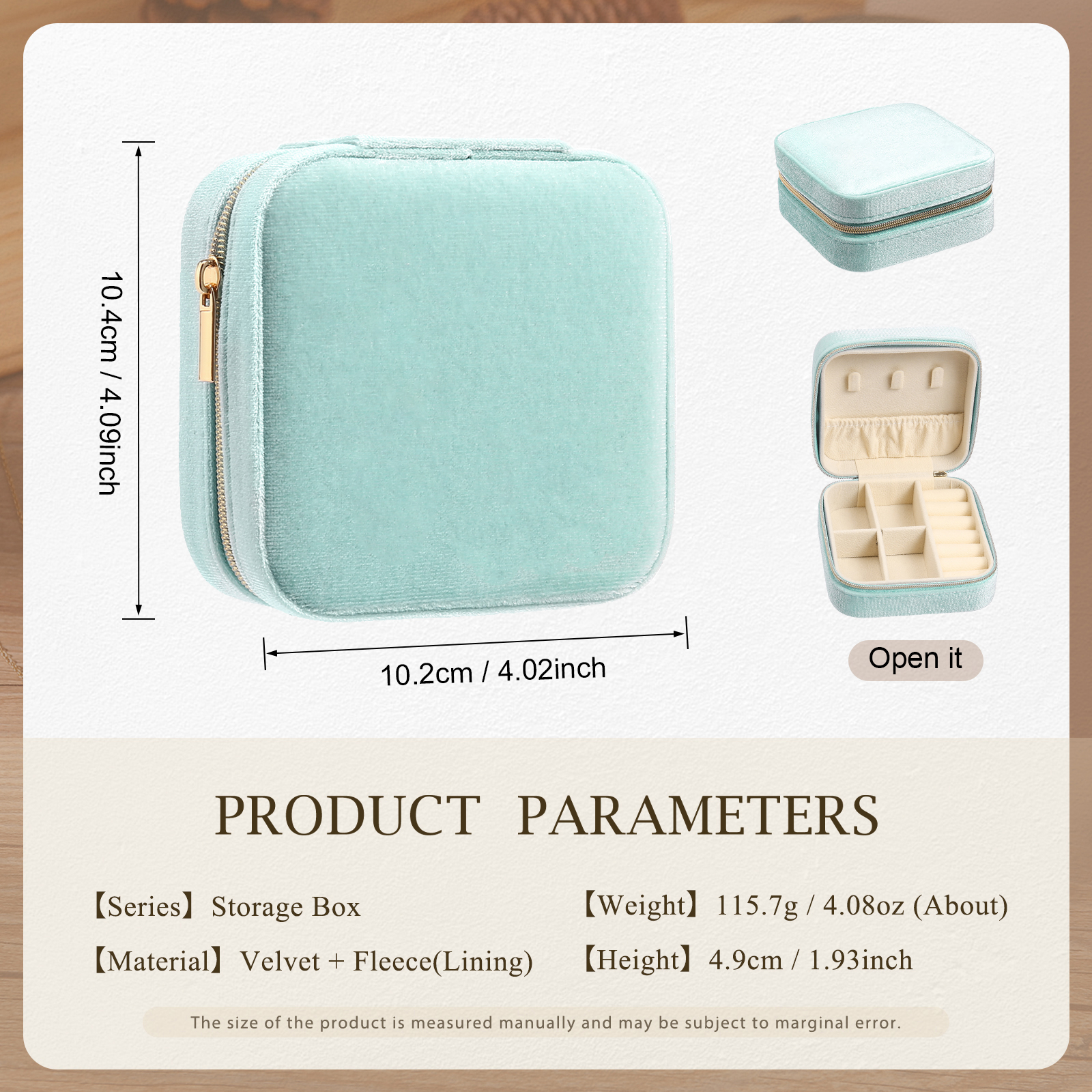 Jewelry Storage Box Blue/Pink/Green/White Travel Jewelry Box Gifts for Ladies Girls-Jessemade AU