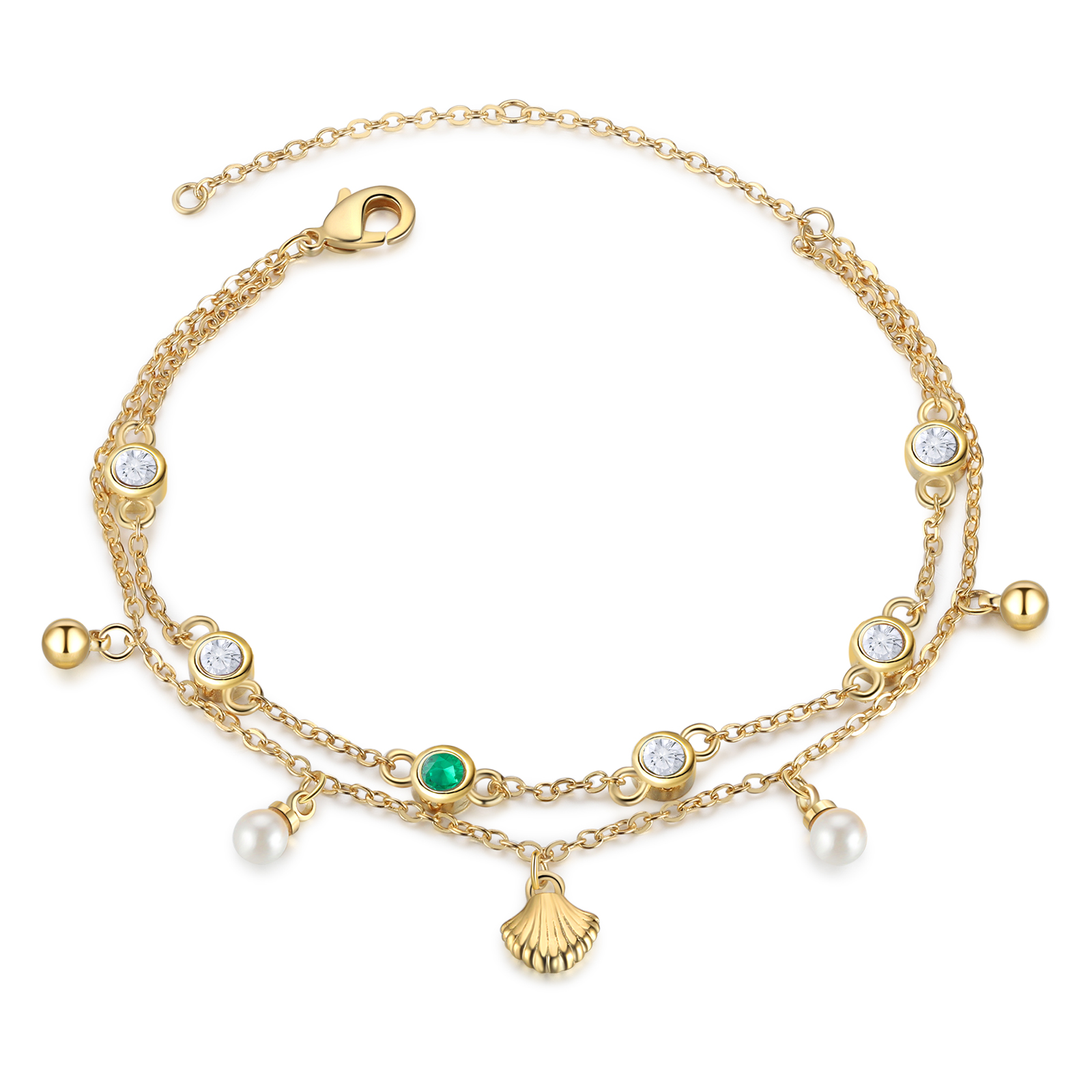 Personalised Women's Bracelet Custom 1 Birthstone Bracelet Gold Adjustable Bracelet Birthday Gift for Her-Jessemade AU