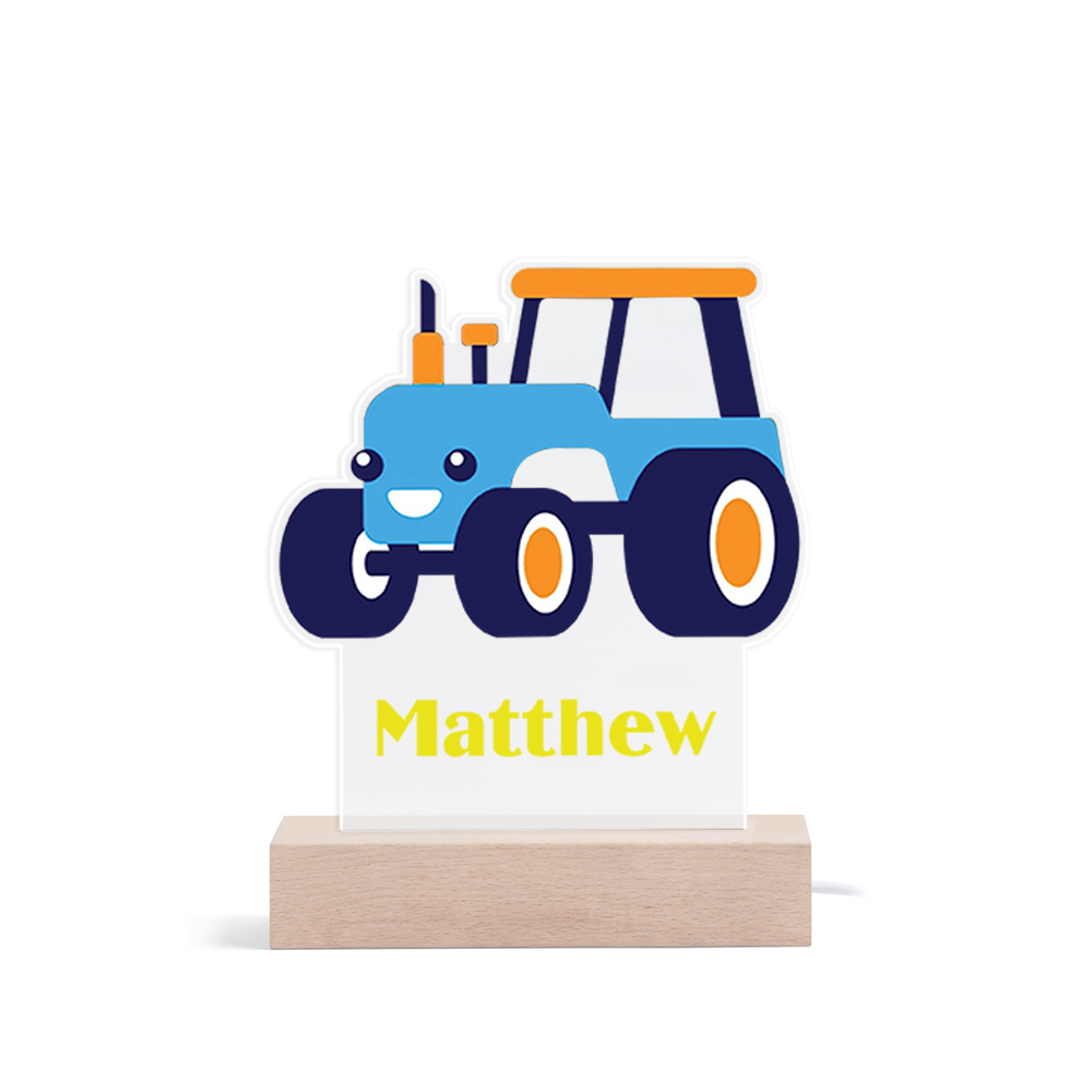 Personalised LED Night Light Custom Name Night Lamp Truck Night Light Gifts For Baby Boys-Jessemade AU