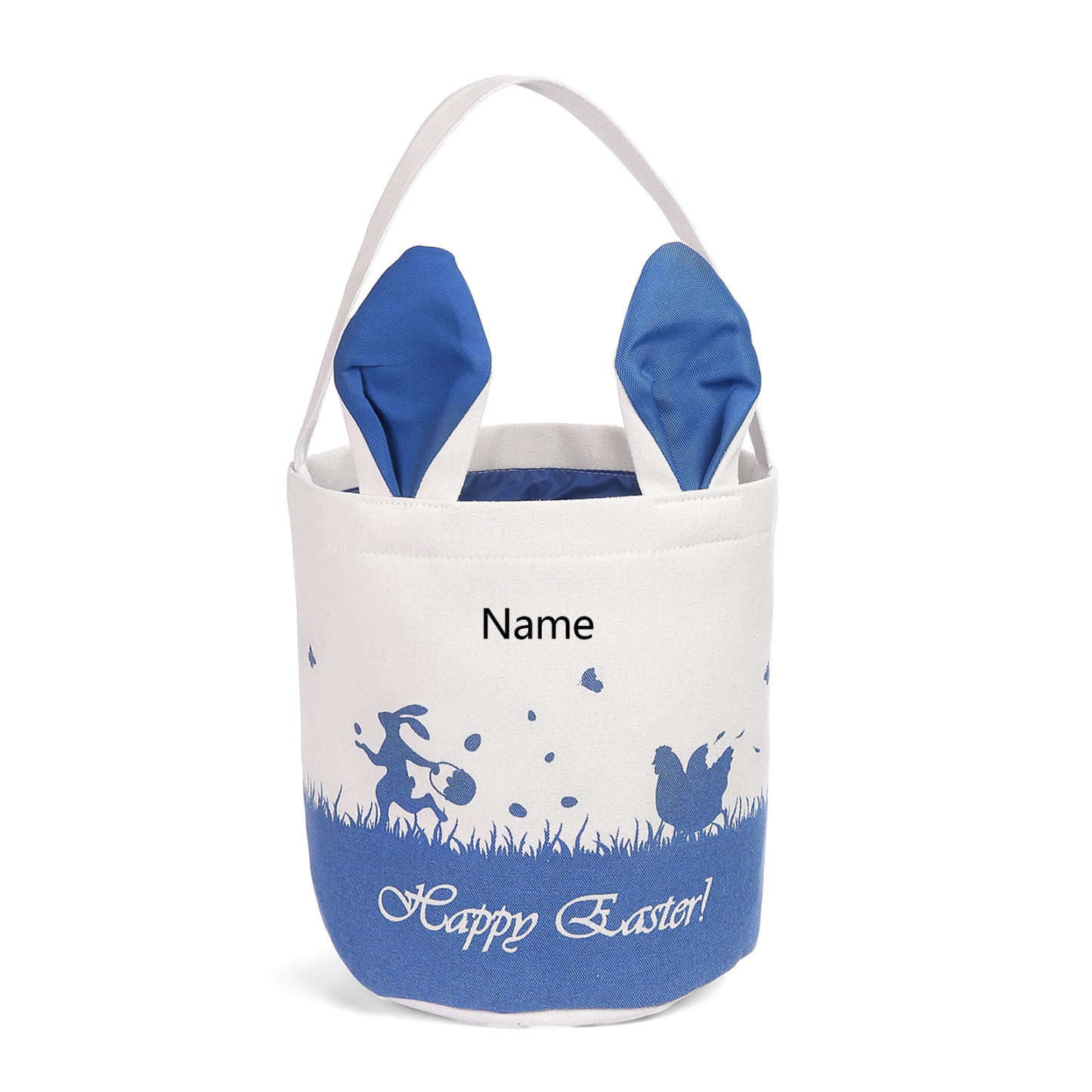 Personalised Bunny Tote Bag Customised with Name Bunny Bucket Bag Easter Gifts-Jessemade AU