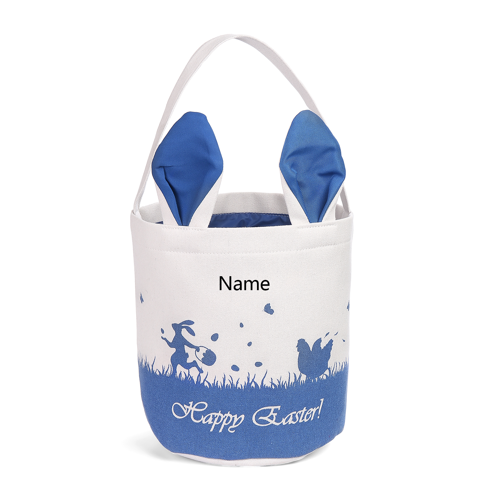 Personalised Bunny Tote Bag Customised with Name Bunny Bucket Bag Easter Gifts-Jessemade AU