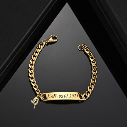 Personalised Name Bracelet Rose Bracelet Customised Child Bracelet Baby Gift-Jessemade AU