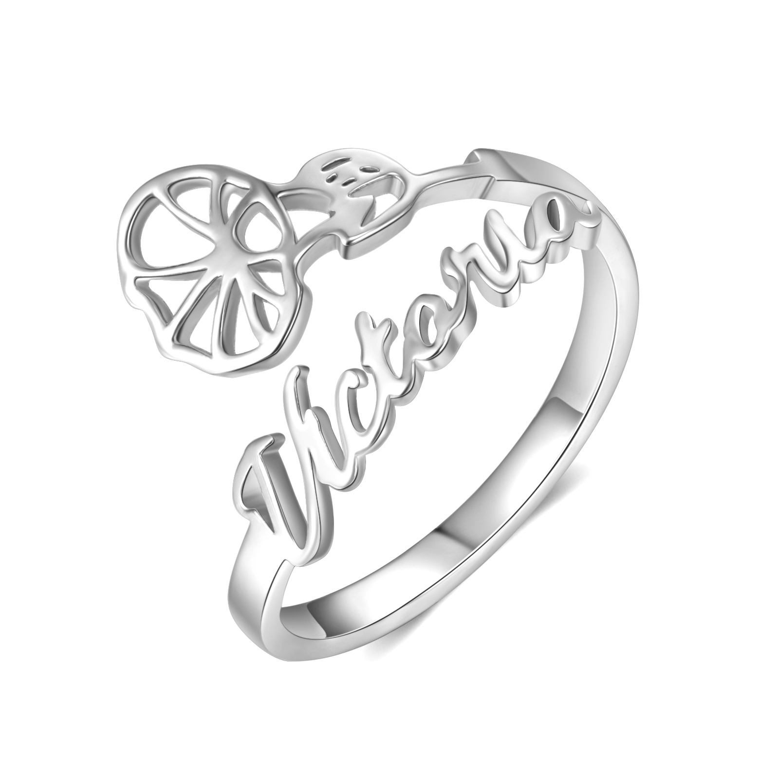 Personalised September Birth Flower Ring With Name Gifts For Her-Jessemade AU