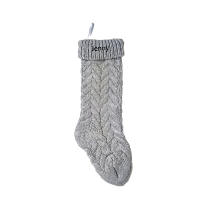 Christmas Needlepoint Stockings Personalised Name Knitting Stockings Decoration-Jessemade AU