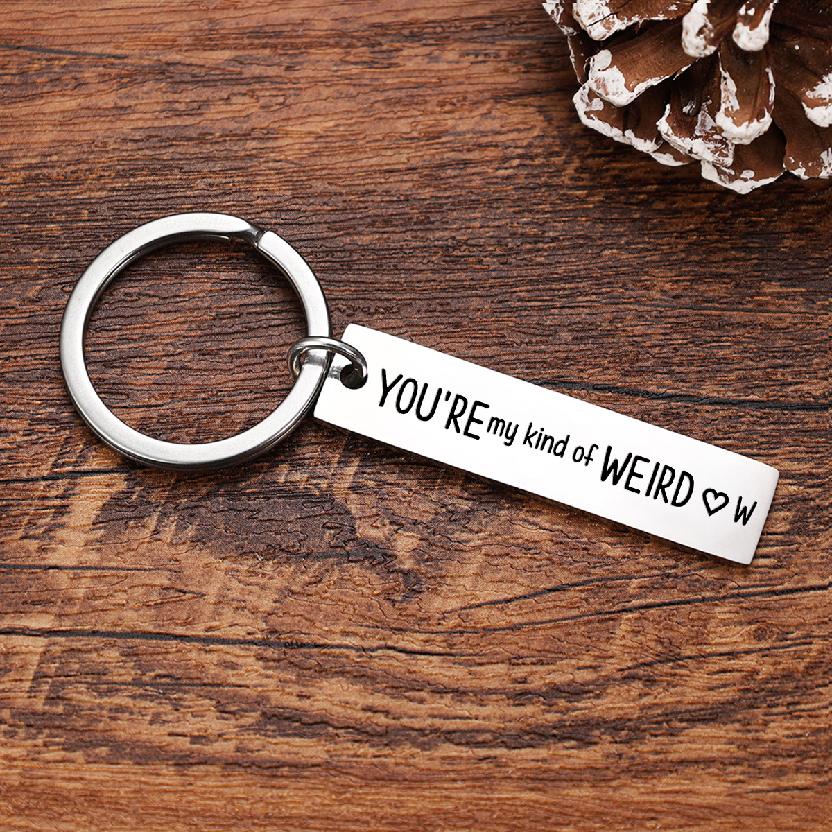 Personalised Letter Keychain Funny Keychain Couple Gifts - You're My Kind Of Weird-Jessemade AU