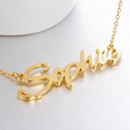 Personalised Necklace Custom 1 Name Necklace Gift For Women-Jessemade AU