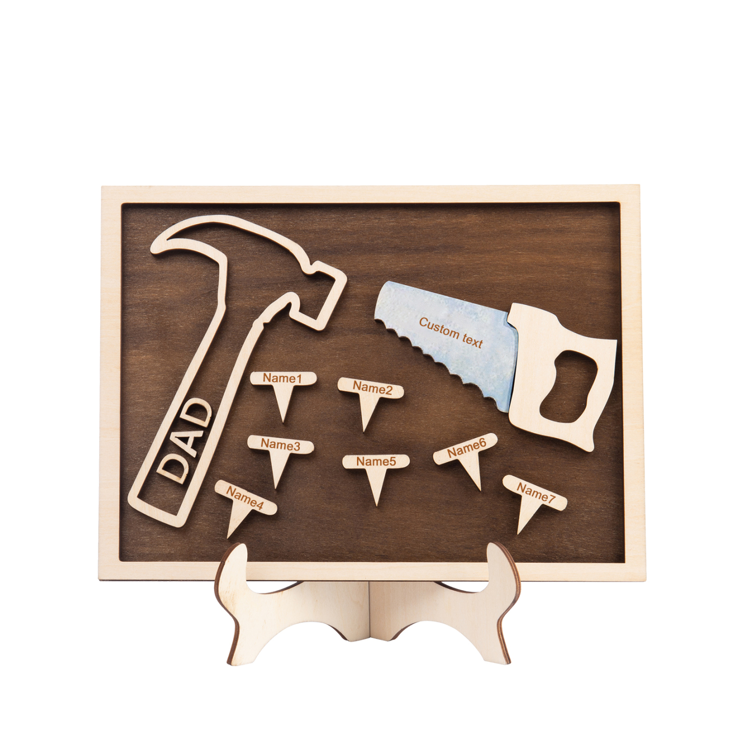 Dad Tool Set Wood Signs Custom 7 Names Father’s Day Handyman Construction Dad Sign-Jessemade AU