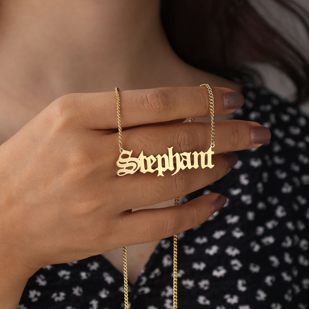 Personalised Necklace Custom 1 Name Necklace Gift For Women-Jessemade AU