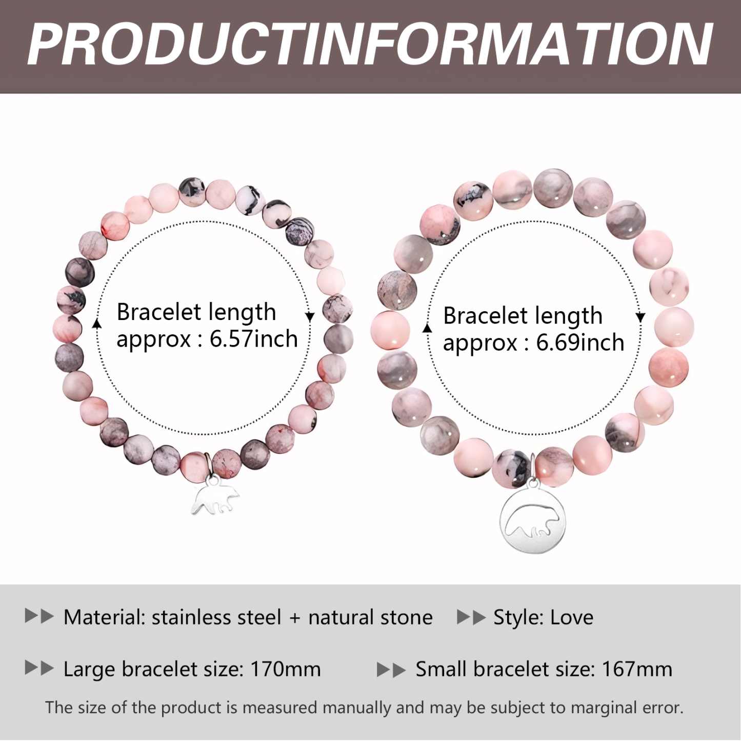 2 Pcs Bracelet Set Bear Pendant Adjustable Bracelets with Message Card Gifts for Her - Mother and Daughter Never Truly Apart-Jessemade AU