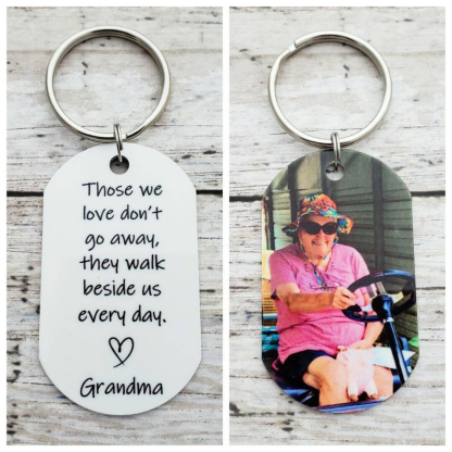 Personalised Photo Keychain Memorial Gift "Those We Love Don't Go Away"-Jessemade AU