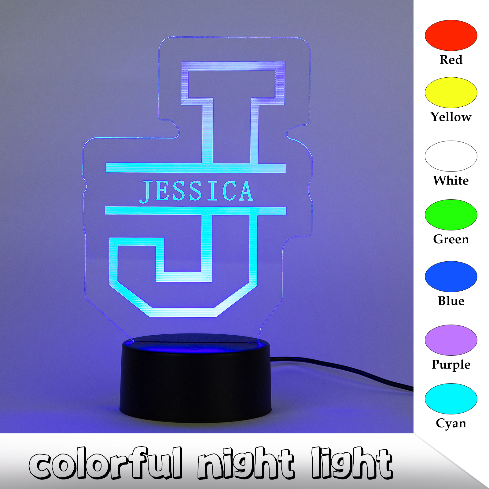 Personalised Big letter Night Light-Jessemade AU