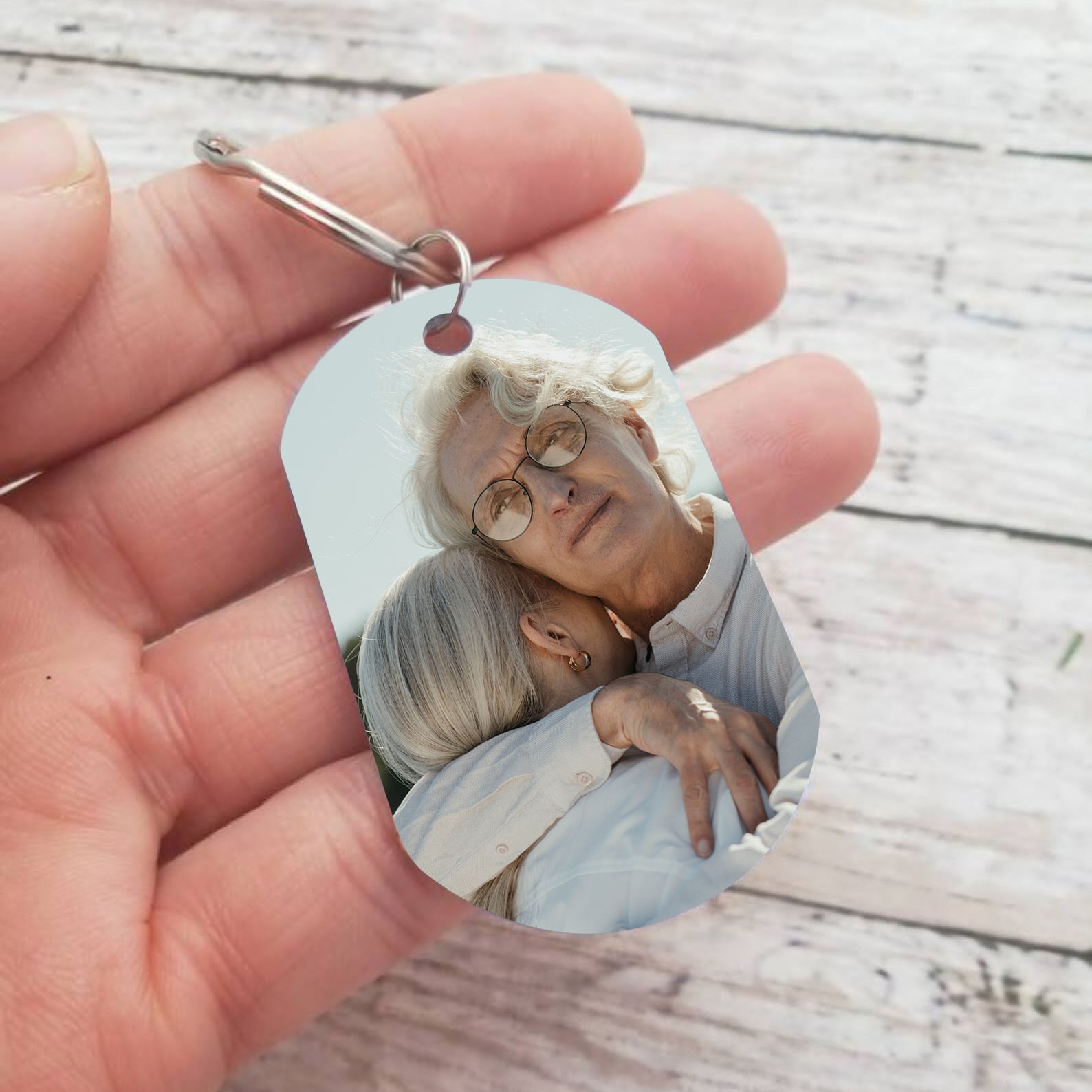Personalised Photo Keychain Memorial Gift "I'm A Wife To A Husband With Wings"-Jessemade AU