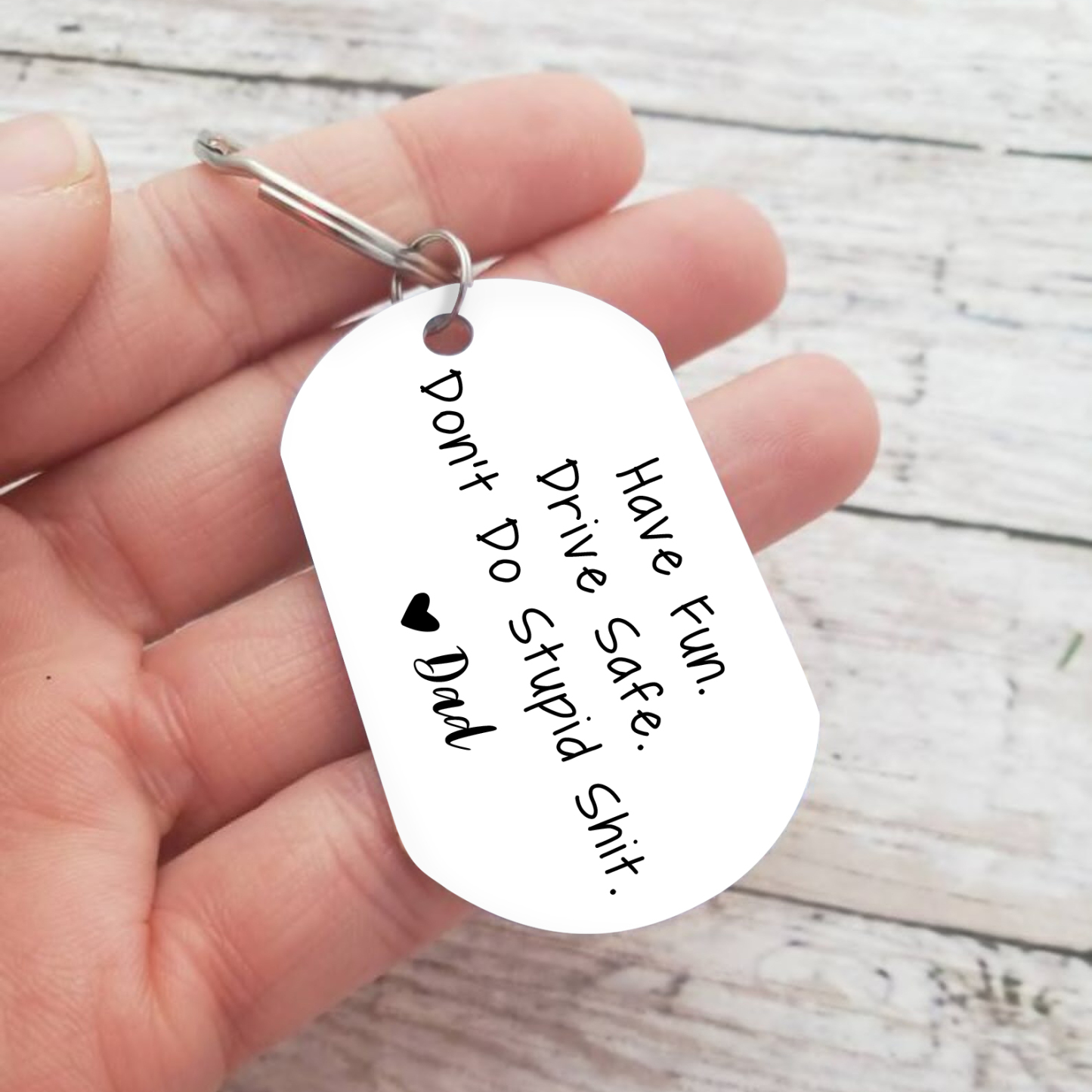 Drive Safe Don’t Do Stupid From Mom/Mum/Dad Funny Keychain for Kids-Jessemade AU