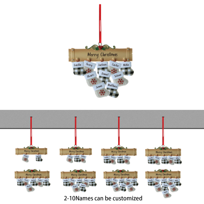 10 Names - Personalised Christmas Stockings Ornaments Customised Name & Text Christmas Decor Wooden Gifts for Family Friends-Jessemade AU