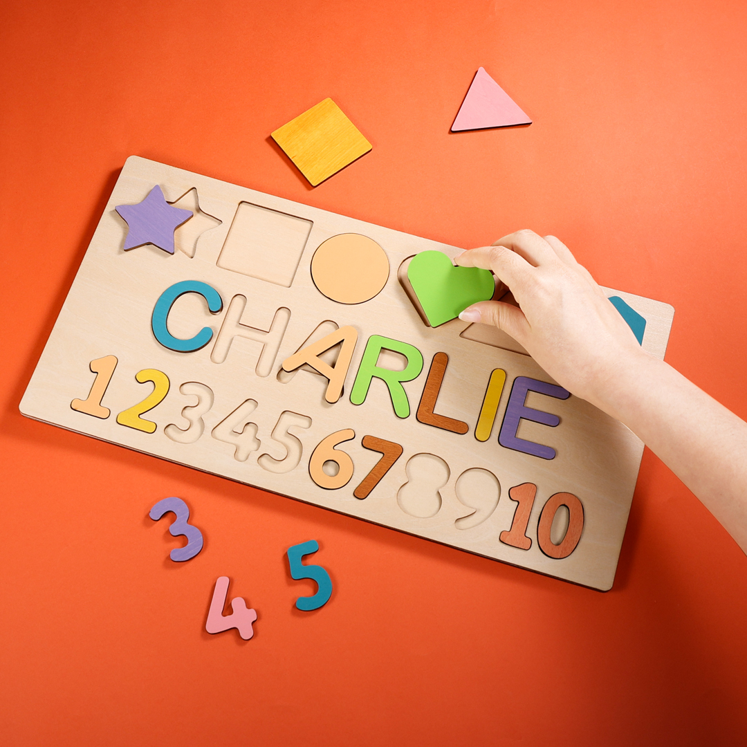 Personalised Kid's Wooden Name Alphabet Puzzle Toy for Toddlers Early Learning Child Toy-Jessemade AU