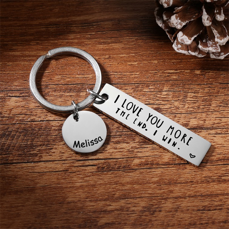 I Love You More The End I Win Keychain Personalised Name Gifts for Couple-Jessemade AU