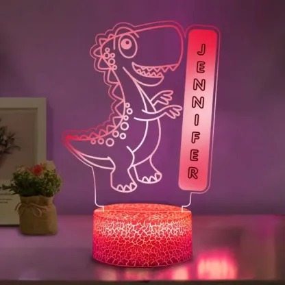 7 discolour Led Name Custom Night Light Letter & Dinosaur LED Lamp for Kids Gift-Jessemade AU