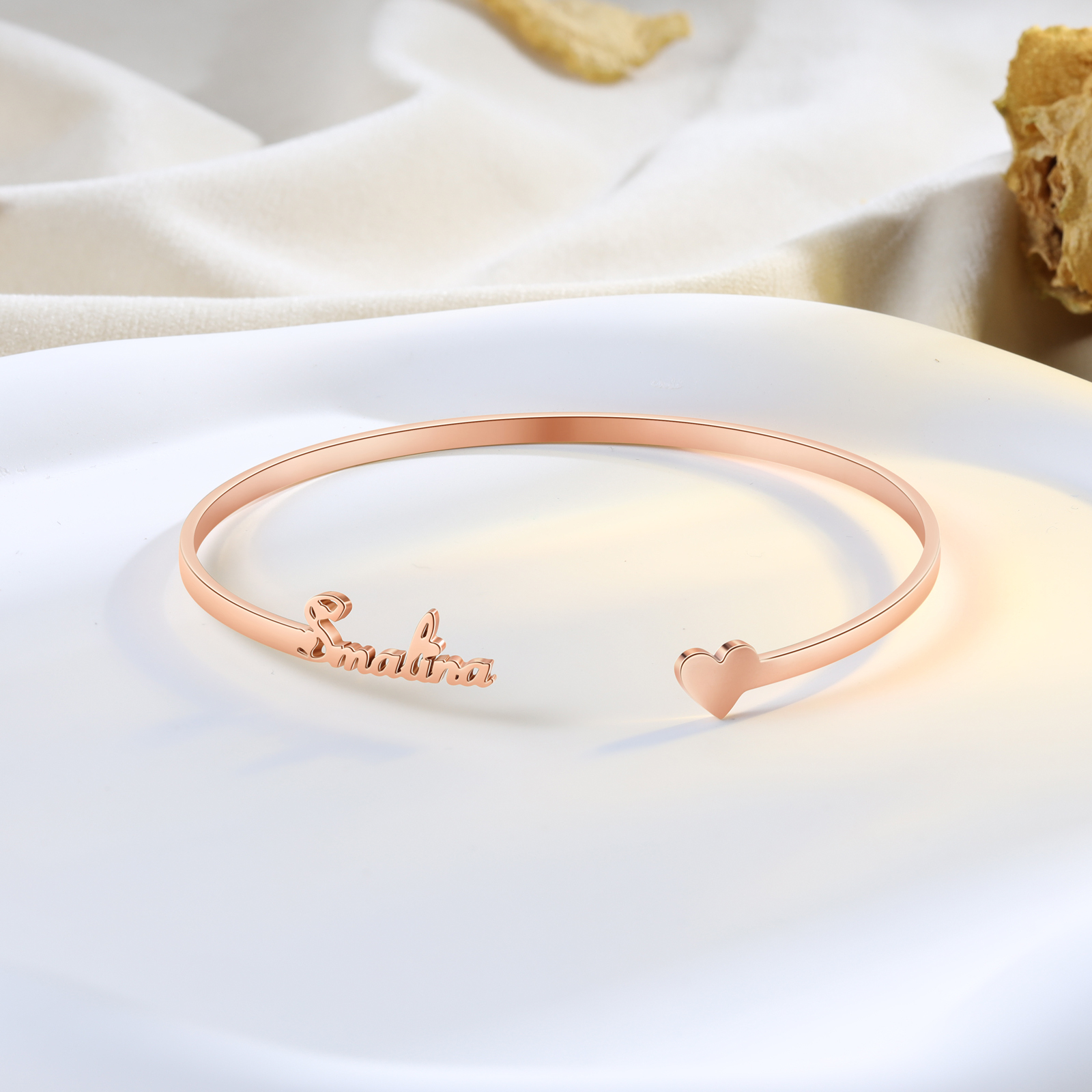 Customised Name Bangle Bracelet Custom Name Adjustable Bangle Birthday Gifts For Her-Jessemade AU