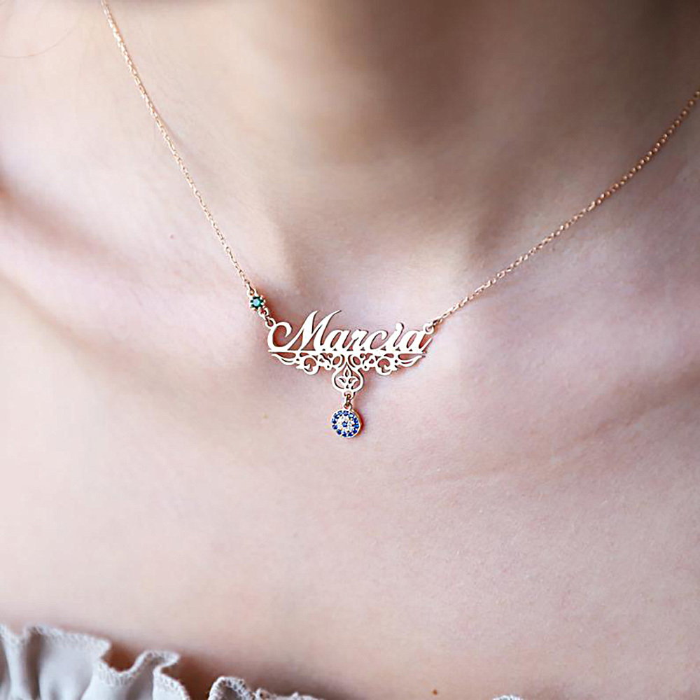 Personalised Necklace Custom 1 Name Necklace Gift For Women-Jessemade AU