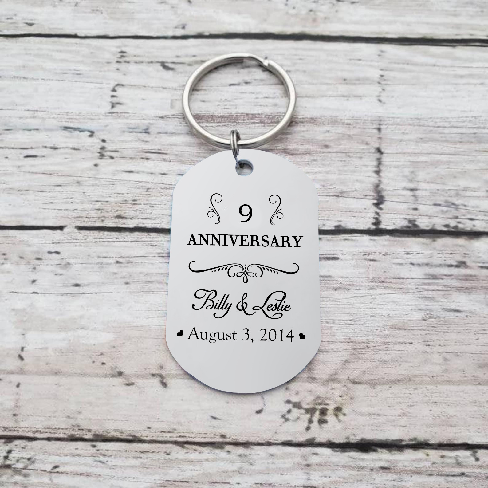 Personalised Photo Keychain for Couple Custom Date and Name Keychain Anniversary Gifts-Jessemade AU
