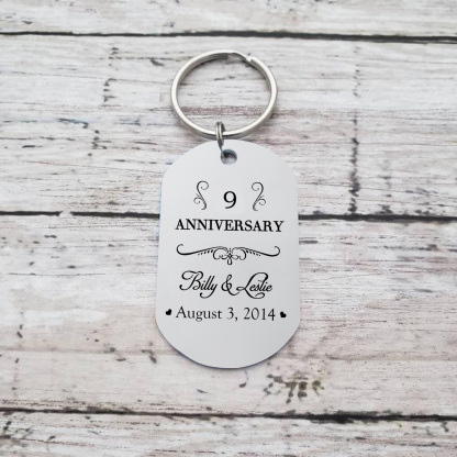 Personalised Photo Keychain for Couple Custom Date and Name Keychain Anniversary Gifts-Jessemade AU