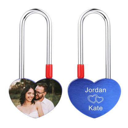Personalised Love Lock Engraved Love Lock Custom Names Padlocks Gifts For Couple-Jessemade AU