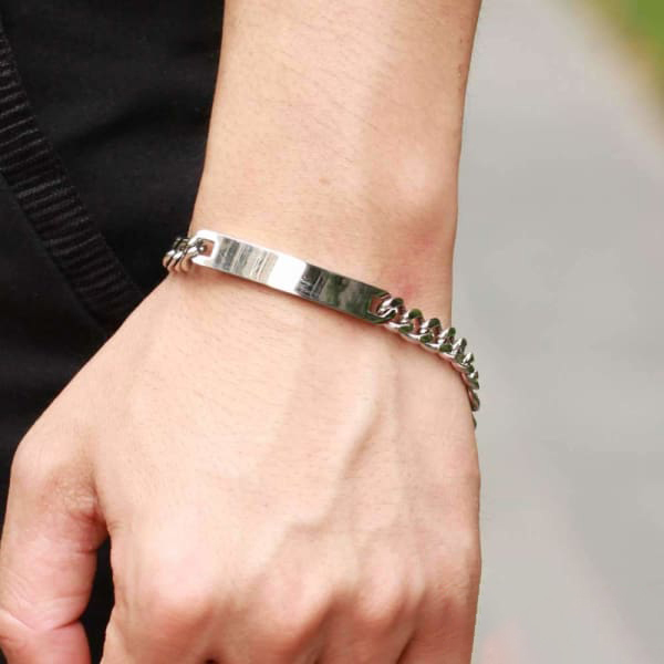 Personalised Cuban Chain Couple Bracelets Custom Names Matching Bracelet Love Gifts-Jessemade AU