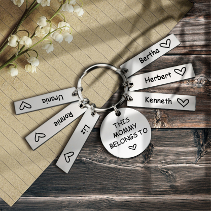 6 Names - Personalised Name Keychain Stainless Steel Keychain Special Gift for Mommy/Mummy-Jessemade AU