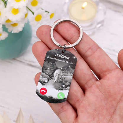Personalised Photo & Name Keychain Memorial Gift "The Call I Wish I Could Take"-Jessemade AU
