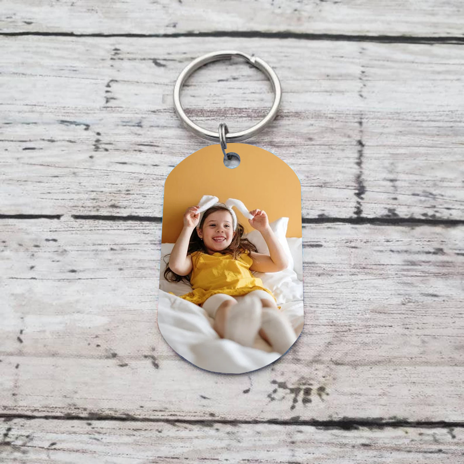 Personalised Photo Keychain Custom Name & Text & Date Keychain Gift for Kids - This Is What The Moon Looked Like The Day You Were Born-Jessemade AU