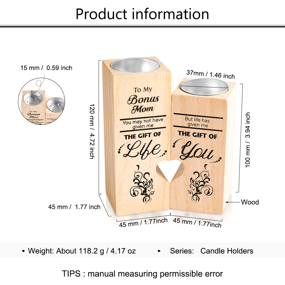 To My Bonus Mom life has given me The Gift of YouCandlestick-Jessemade AU