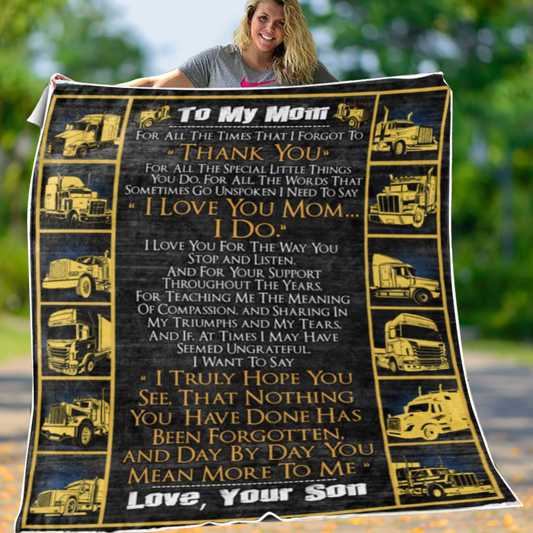 Son To Mom, Fleece Blanket-Jessemade AU