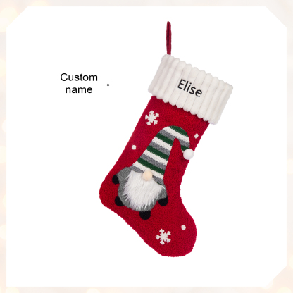 Personalised Christmas Stockings Ornaments Custom 1 Name Santa Claus stocking Christmas Gifts for Family Friends-Jessemade AU