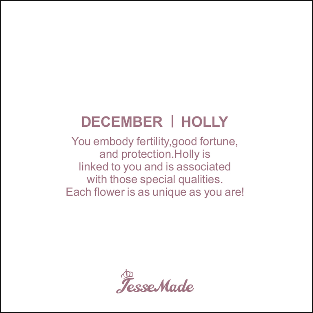 Personalised December  Birthflower Necklace With Birthstones Custom 1 Name Necklace For Her-Jessemade AU