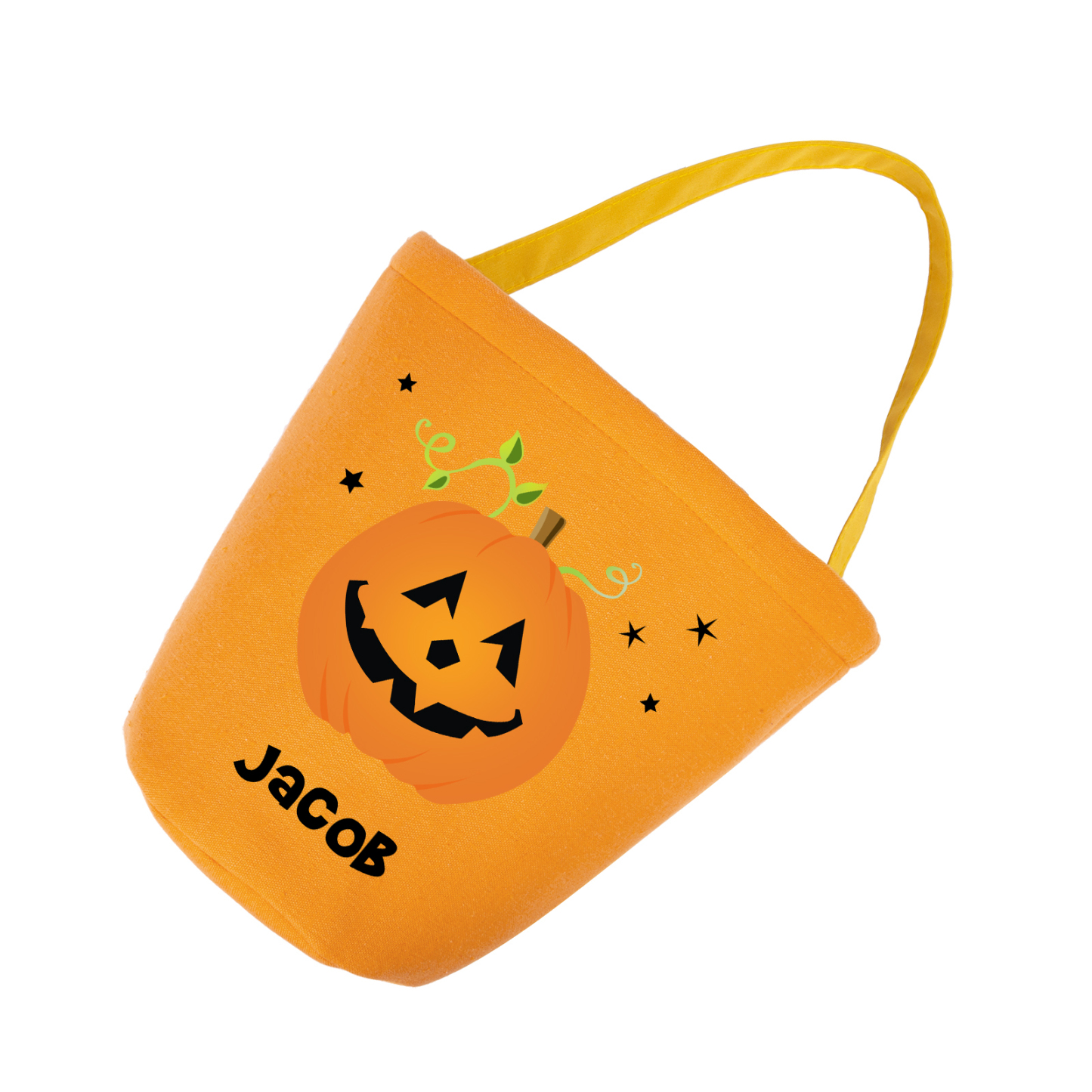 1 Name - Personalised Halloween Tote Bags Bucket Bag Halloween Trick or Treat Candy Bags for Children-Jessemade AU