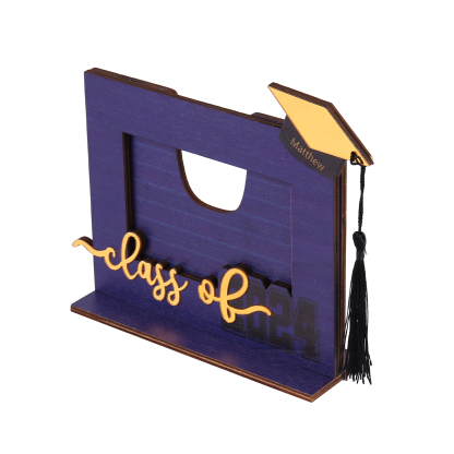 Class of 2024 Personalised Graduation Photo Frame Custom Name & Photo Wooden Frame Creative Gifts-Jessemade AU