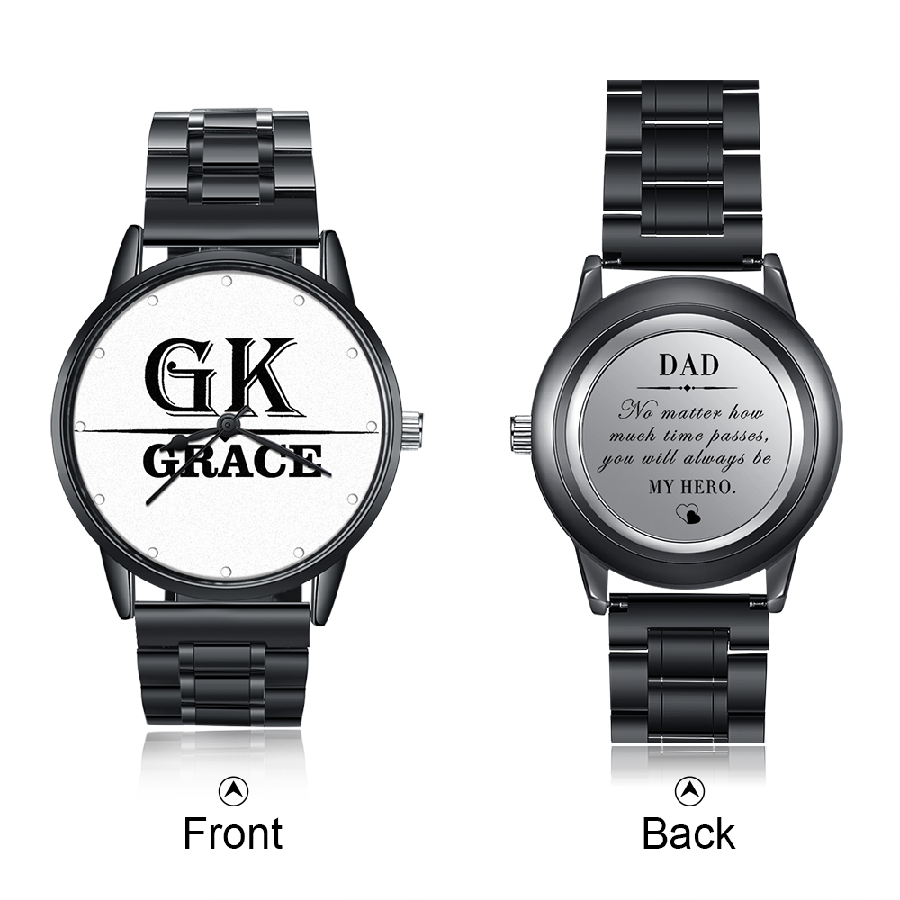 Personalised Watch Custom Names And letters Watch Date Keepsake Gifts for Him-Jessemade AU