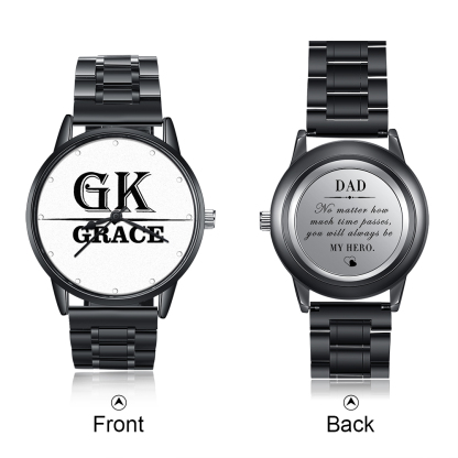 Personalised Watch Custom Names And letters Watch Date Keepsake Gifts for Him-Jessemade AU