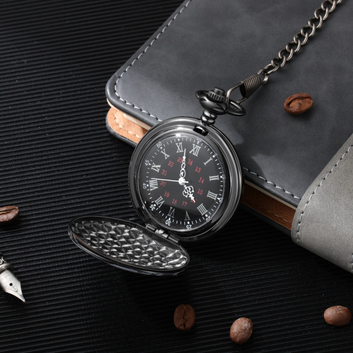 Personalised Pocket Watch Custom Names Gifts For Him-Jessemade AU