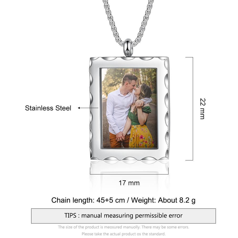 Personalised Photo Necklace Custom Message Gifts For Her-Jessemade AU