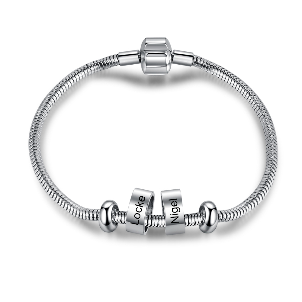 Silver colour Personalised Men's Bracelet For Dad-Jessemade AU