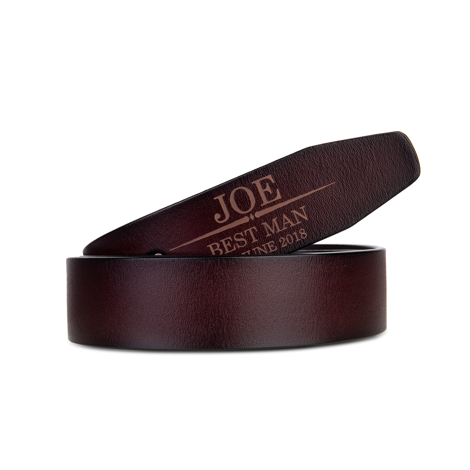 Personalised Genuine Leather Belt Engraved Names Men's Belt for Him-Jessemade AU
