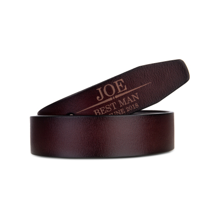 Personalised Genuine Leather Belt Engraved Names Men's Belt for Him-Jessemade AU