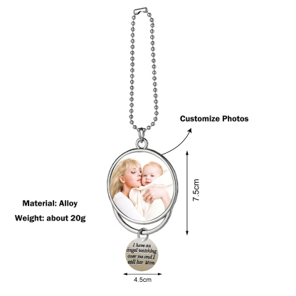 Personalised Photo Ornament I Have an Angel Watching Over Me Car Hanging Gifts-Jessemade AU