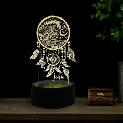 Personalised Dream Catcher Night Light Custom Name Gifts For Kids-Jessemade AU