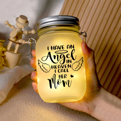 Memorial Jar Night Light "I Have An Angel In Heaven" Memorial Bottle Solar Light-Jessemade AU