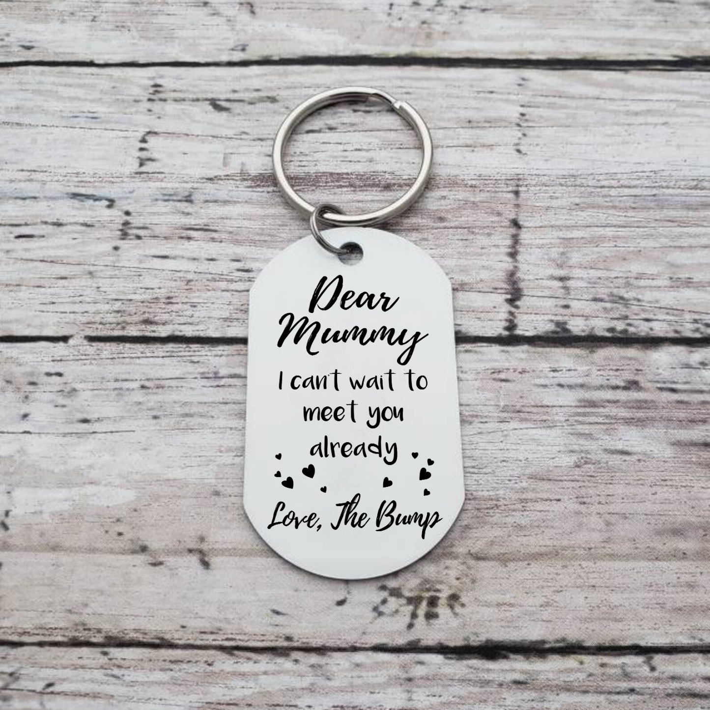 Personalised Photo Keychain Pregnant Newborn Keychain Gifts for Mommy/Mummy - I Can't Wait To Meet You Already-Jessemade AU