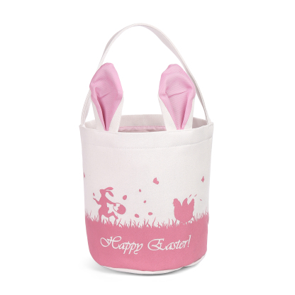 Personalised Bunny Tote Bag Customised with Name Bunny Bucket Bag Easter Gifts-Jessemade AU